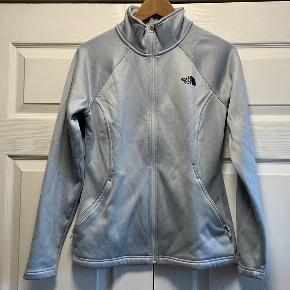 THE NORTH FACE | soft shell fleece pale blue WOMENS MEDIUM